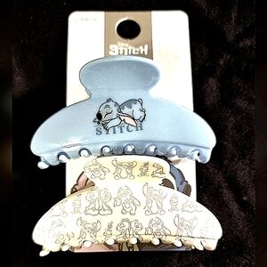 NWT! Disney Stitch 2 Piece Set of Claw Clips Duck Clips HAIR Lilo
